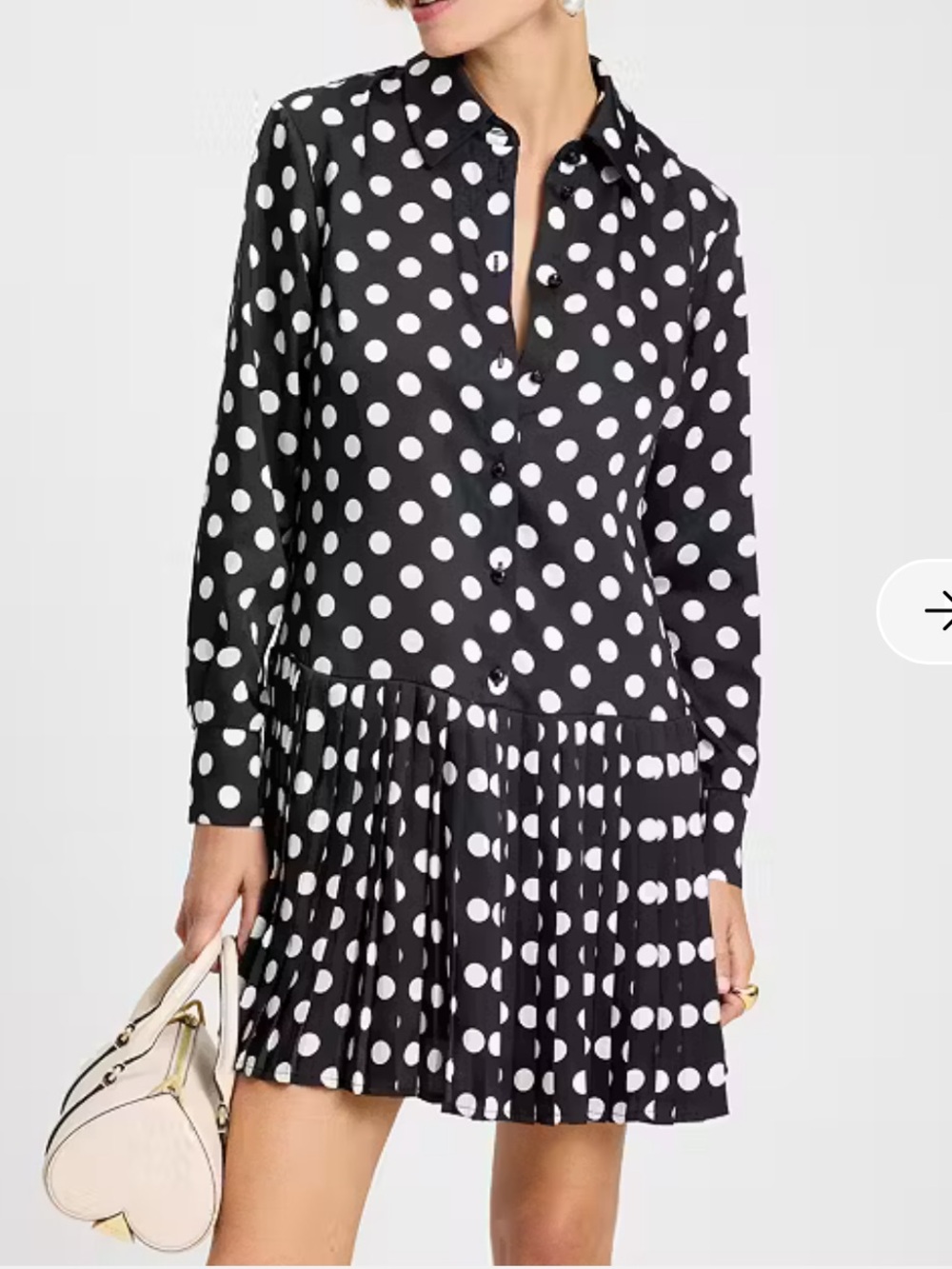 Kate spade breezy dot pleated dress